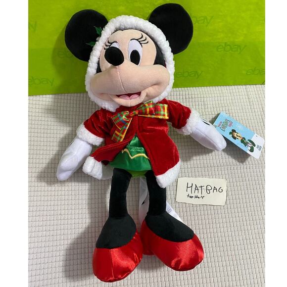 NEW DISNEY Parks 2024 Minnie Mouse Holiday Plush 16'' Making Christmas Magical - Picture 1 of 8